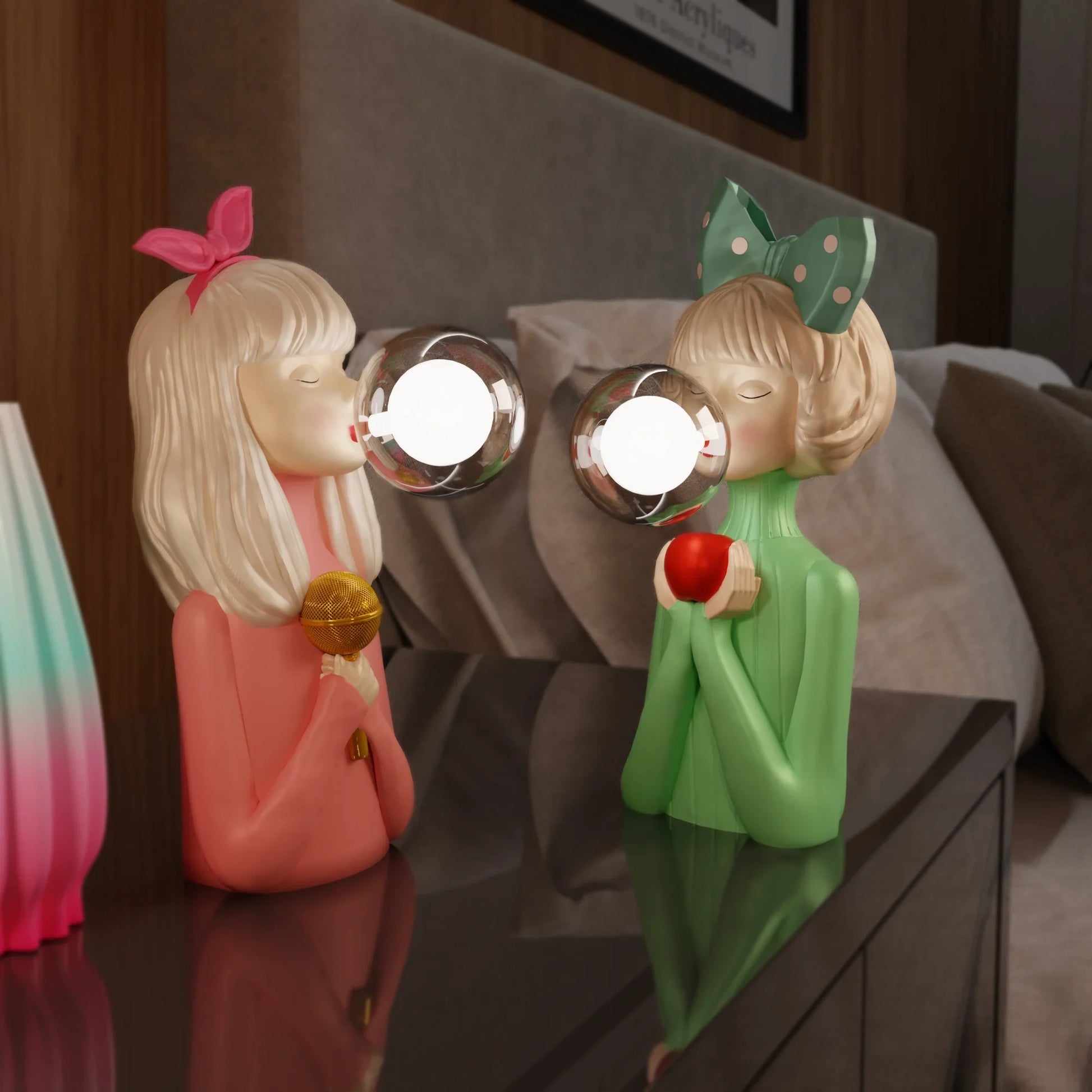 Bubble Girls lamp cozy corner